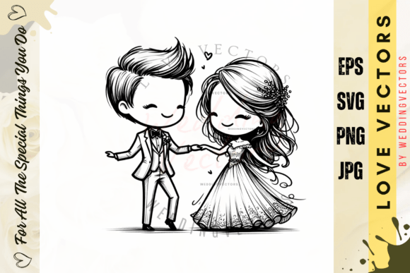 Capture Romance in Motion: Design with Weddingvectors 11001132