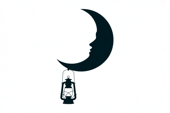 Crescent Moons and Lanterns Silhouette: Design with Cultural Depth