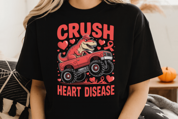 Crush Heart Disease Monster Truck PNG: A Bold Design Asset