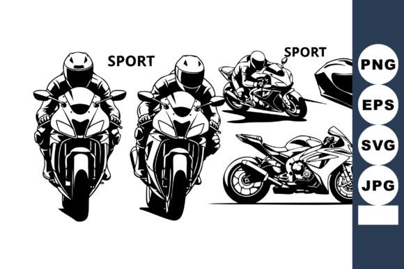 Dynamic Motorcycle Racing Vector: Speed in Every Line