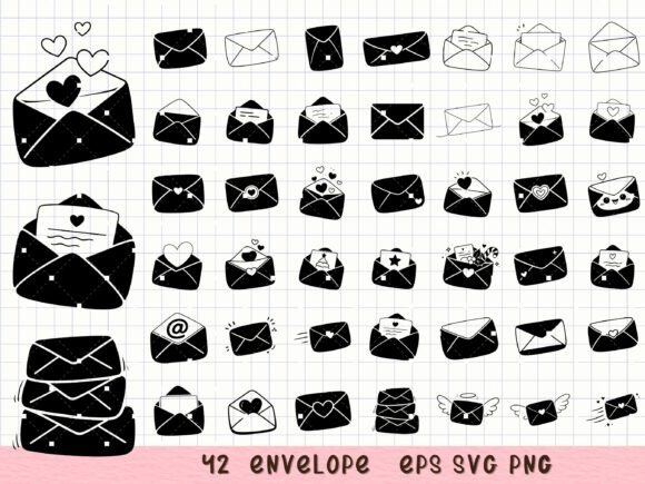 Envelope SVG Bundle: Love Letter Clipart for Modern Designs