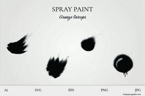 Inject Raw Energy: Grunge Spray Paint Swoop Vector Elements
