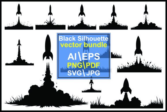 Rocket Launch Silhouettes: Dynamic Designs for Every Creator