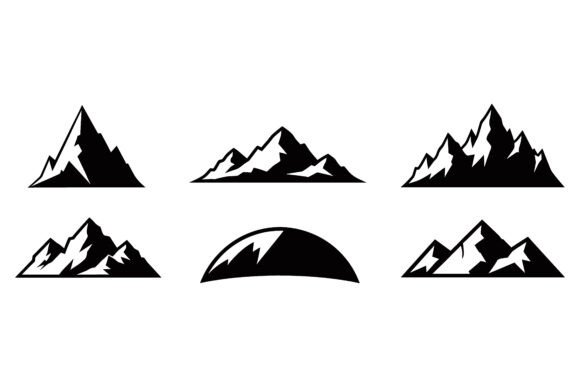 Silhouette Mountain Range Peaks: Bold Visuals for Designers