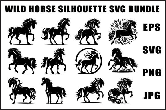 Vintage Horse Vector Set: Authentic Western Design Assets